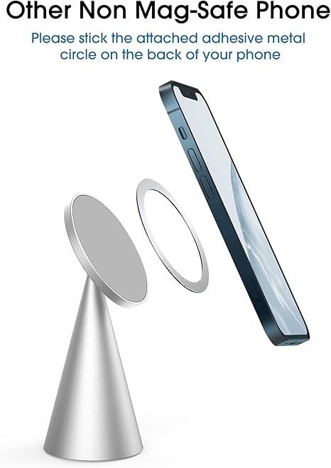 Магнитная стойка для телефонов совместима с iPhone 13 и iPhone 12, Mini, Pro и Pro Max, регулируемый алюминиевый держатель